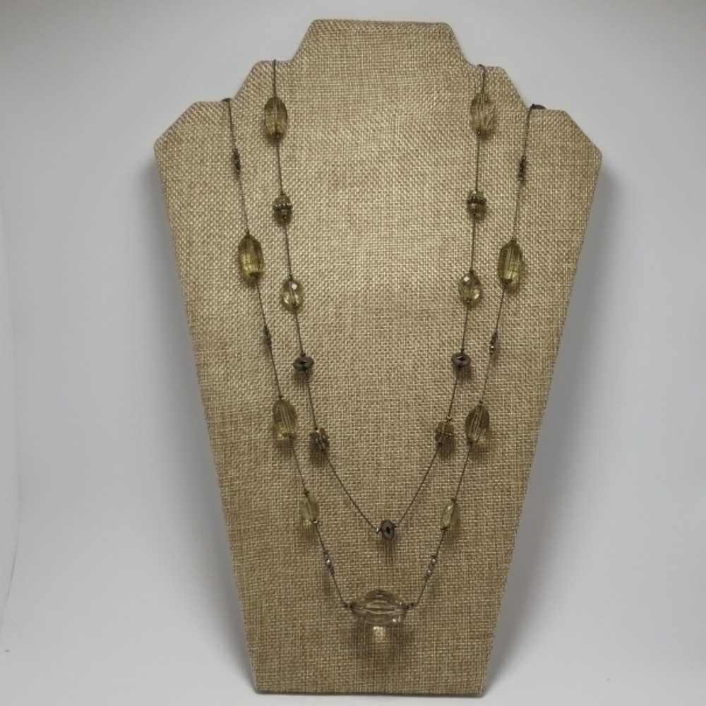 Long double layer necklace